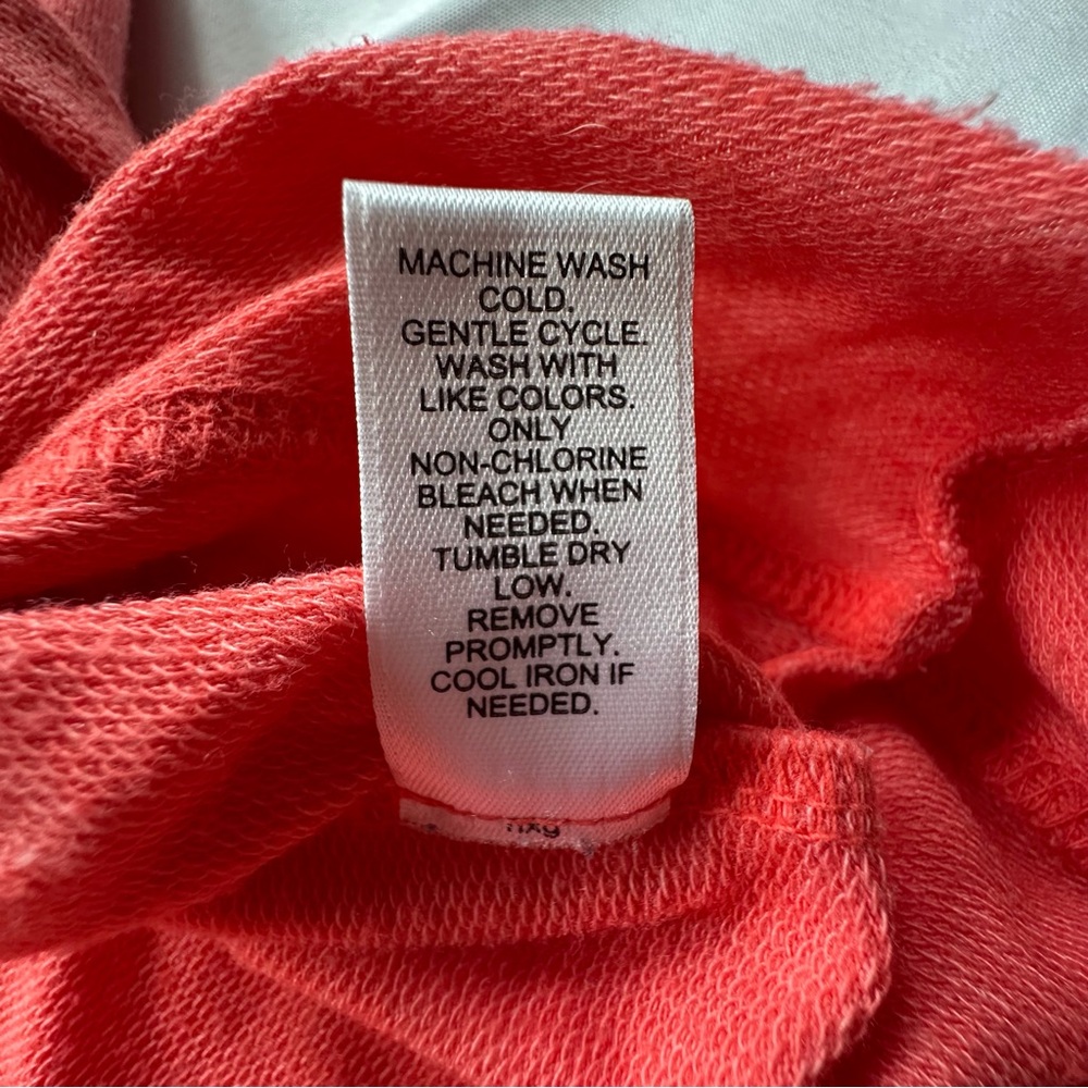 Active long sleeve lightweight orange‎ coral lace up pullover hoodie women’s 1x - Picture 9 of 10